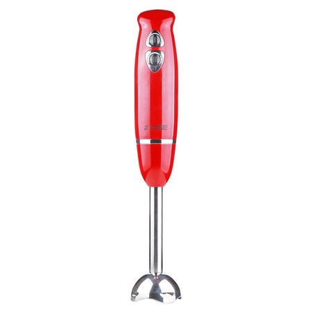5 Core 5 Core Hand Blender - 500W Immersion Blender - Electric Hand Mixer w 2 Mixing Speed 304 Steel Blades HB 1510 RED